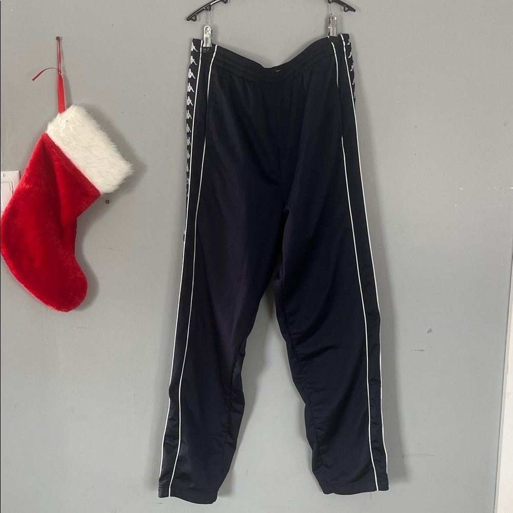 Kappa Men’s Navy Track Pants with Button Legs XL